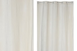 DKD Home Decor Cortina de Poliéster Crudo 140x260 con 8 Anillas