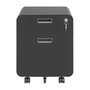 LogiLink Archivador móvil de 2 cajones con cerradura, negro