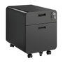 LogiLink Archivador móvil de 2 cajones con cerradura, negro