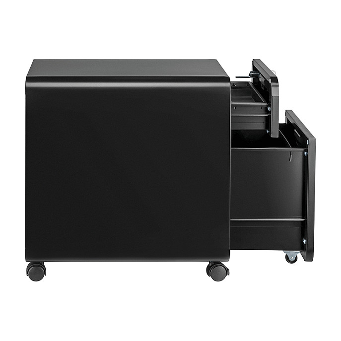 LogiLink Archivador móvil de 2 cajones con cerradura, negro