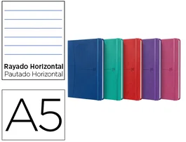 Oxford Cuaderno Espiral Tapa Extradura DIN A5 80 Hojas Rayado Horizontal Colores Vivos Surtidos