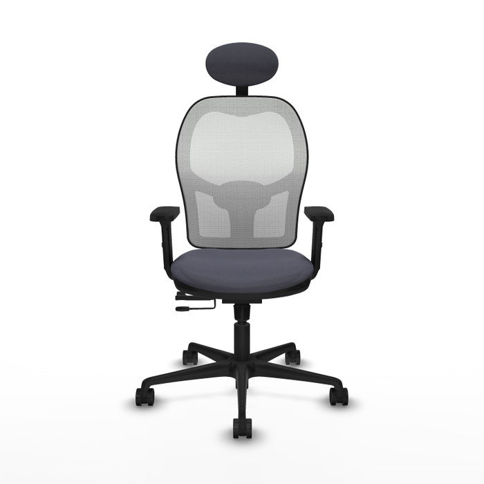 PIQUERAS Y CRESPO Silla de oficina Jorquera con mecanismo Sincro/Traslack, Gris oscuro y Blanco PIQUERAS Y CRESPO Silla de oficina Jorquera con mecanismo Sincro/Traslack, Gris oscuro y Blanco