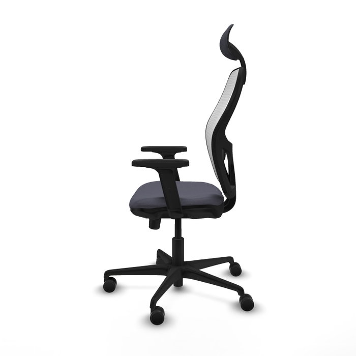 PIQUERAS Y CRESPO Silla de oficina Jorquera con mecanismo Sincro/Traslack, Gris oscuro y Blanco PIQUERAS Y CRESPO Silla de oficina Jorquera con mecanismo Sincro/Traslack, Gris oscuro y Blanco