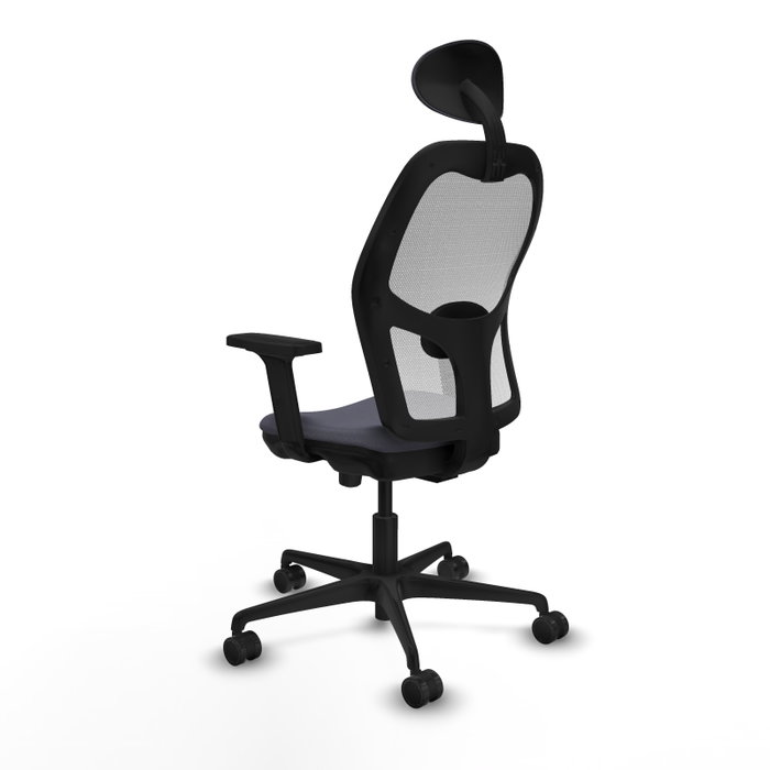 PIQUERAS Y CRESPO Silla de oficina Jorquera con mecanismo Sincro/Traslack, Gris oscuro y Blanco PIQUERAS Y CRESPO Silla de oficina Jorquera con mecanismo Sincro/Traslack, Gris oscuro y Blanco