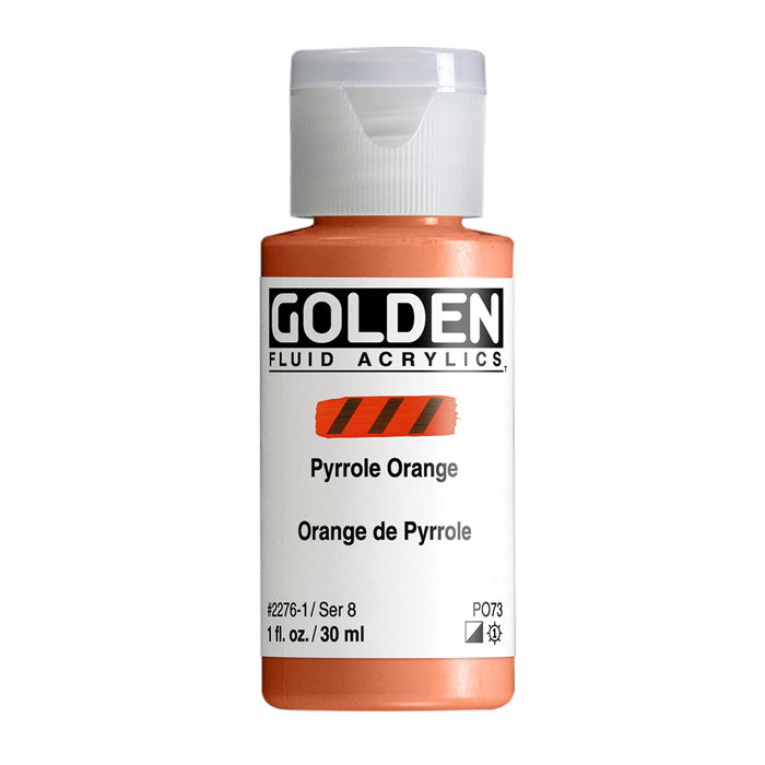 Golden Fluid Colores Acrílicos Naranja Pirrol 30 ml Golden Fluid Colores Acrílicos Naranja Pirrol 30 ml
