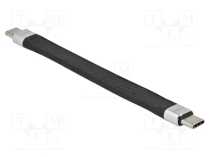 DeLOCK Cable de cinta plana USB 2.0 FPC USB Type-C a USB Type-C 13 cm PD 5 A E-Marker