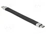 DeLOCK Cable de cinta plana USB 2.0 FPC USB Type-C a USB Type-C 13 cm PD 5 A E-Marker