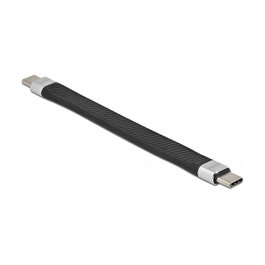 DeLOCK Cable de cinta plana USB 2.0 FPC USB Type-C a USB Type-C 13 cm PD 5 A E-Marker Negro