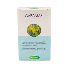 MEDNAT Gabamas 60 Cápsulas - Sistema Nervioso con GABA, Ashwagandha, Magnesio y Vitamina B6