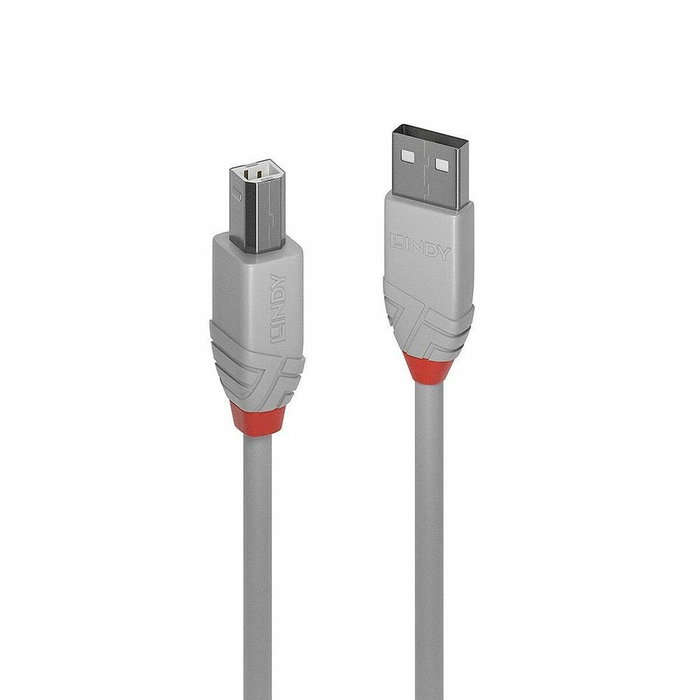Lindy Cable USB 2.0 Anthra Line Tipo A a B, 3m, Gris Lindy Cable USB 2.0 Anthra Line Tipo A a B, 3m, Gris