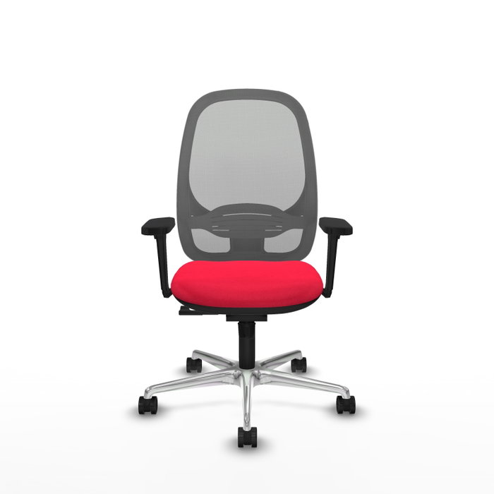 PIQUERAS Y CRESPO Silla de oficina Cilanco con mecanismo Sincro, Rojo y Gris