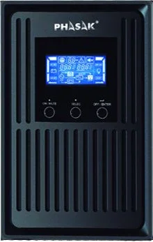 Phasak PH 8030 SAI Online UPS Doble Conversión 3kVA 2700W con Pantalla LCD, 3 Salidas AC, Modo ECO, Compatible con Generador - Factor de Potencia 0.9