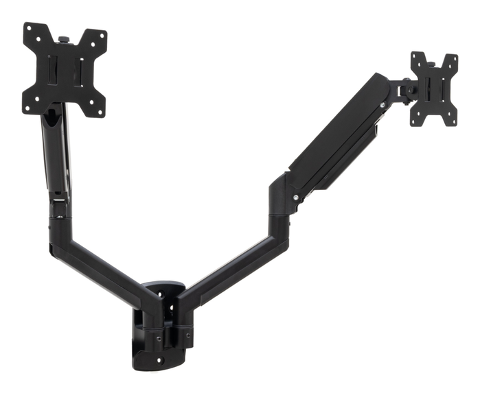 Tooq Soporte de Pared para 2 Monitores LP1434TNR-B Giratorio Inclinable Rotatorio Negro hasta 10kg por Brazo Ajustable VESA 75x75/100x100