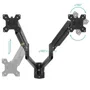 Tooq Soporte de Pared para 2 Monitores LP1434TNR-B Giratorio Inclinable Rotatorio Negro hasta 10kg por Brazo Ajustable VESA 75x75/100x100