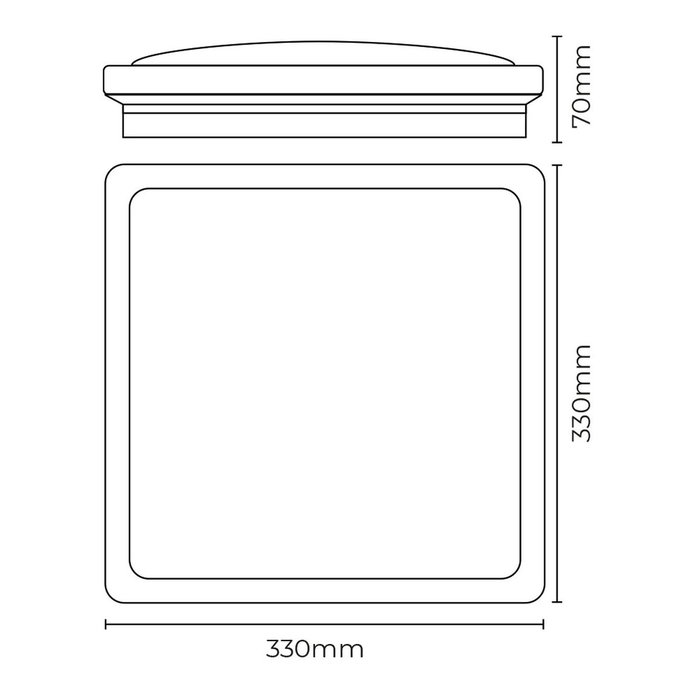 Edm Aplique superficie cuadrado LED efecto madera 18W 6500K