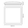Edm Aplique superficie cuadrado LED efecto madera 18W 6500K