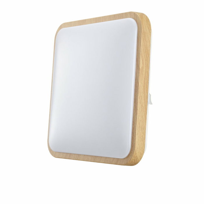 Edm Aplique superficie cuadrado LED efecto madera 18W 6500K