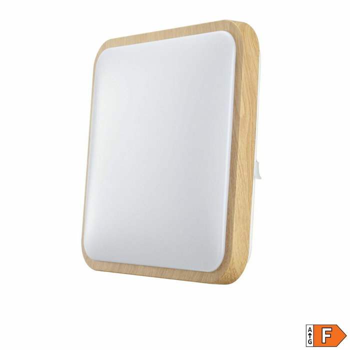 Edm Aplique superficie cuadrado LED efecto madera 18W 6500K