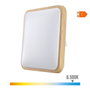 Edm Aplique superficie cuadrado LED efecto madera 18W 6500K