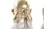 DKD Home Decor Figura de Resina Monje Surtido de 3