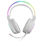 Mars Gaming Auriculares Gaming MHRGBW con Iluminación RGB 360°, Micrófono, Ultra-Bass 3D, Alámbrico, USB y Jack 3.5mm, Color Blanco