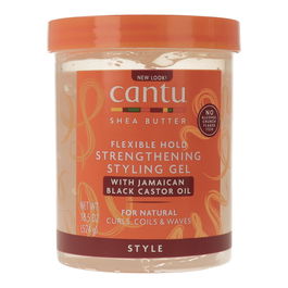 Cantu Cantu Shea Butter Styling Gel con Aceite de Ricino Negro Jamaicano, 185 oz / 524 g - Gel Fijador Fortalecedor para Definición