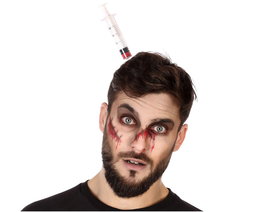 Diadema Jeringuilla Halloween Adulto Accesorio para Disfraces de Terror