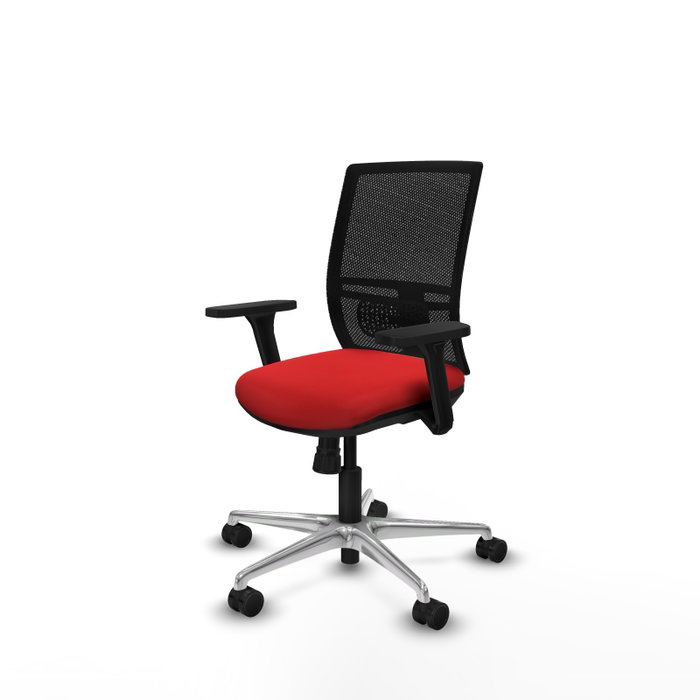 PIQUERAS Y CRESPO Silla de oficina Yunquera Rojo/Negro con mecanismo Sincro PIQUERAS Y CRESPO Silla de oficina Yunquera Rojo/Negro con mecanismo Sincro