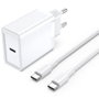 Vention Cargador de Pared FAHWF-EU con 1xUSB Tipo-C y 2x Cable USB Tipo-C, 25W
