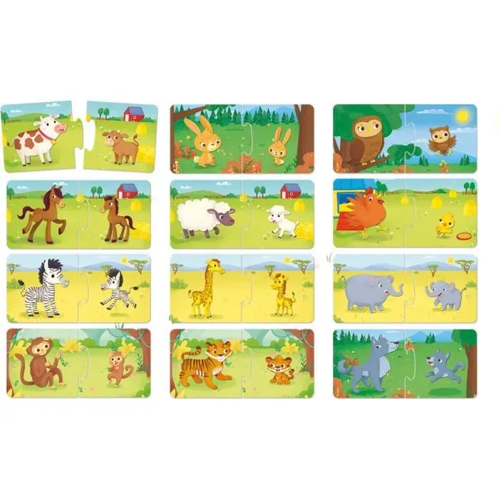 Lisciani Giochi Carotina Baby Logic Tarjetas Autocorregibles Madres y Pequeños para Bebés y Niños Pequeños a Partir de 1 Año