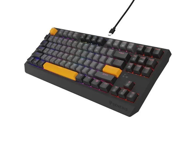 Genesis Thor 230 TKL Anchor Gray Negative RGB Teclado Mecánico Outemu Red QWERTY