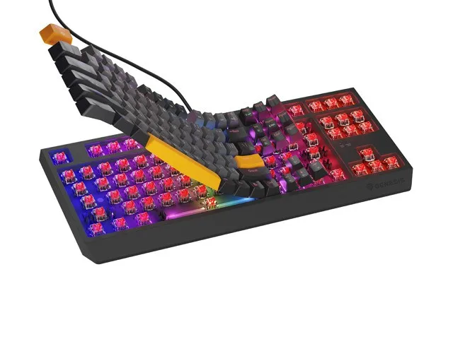 Genesis Thor 230 TKL Anchor Gray Negative RGB Teclado Mecánico Outemu Red QWERTY