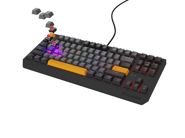 Genesis Thor 230 TKL Anchor Gray Negative RGB Teclado Mecánico Outemu Red QWERTY
