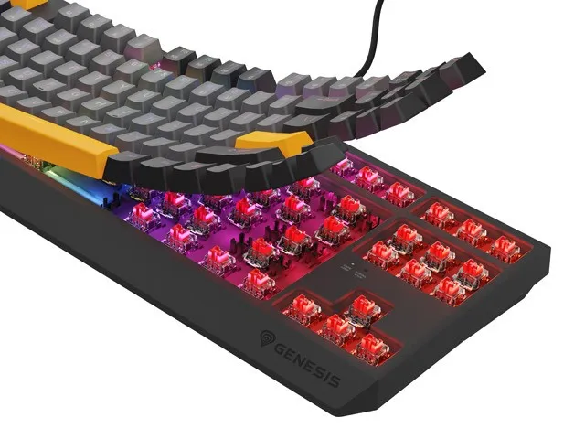 Genesis Thor 230 TKL Anchor Gray Negative RGB Teclado Mecánico Outemu Red QWERTY