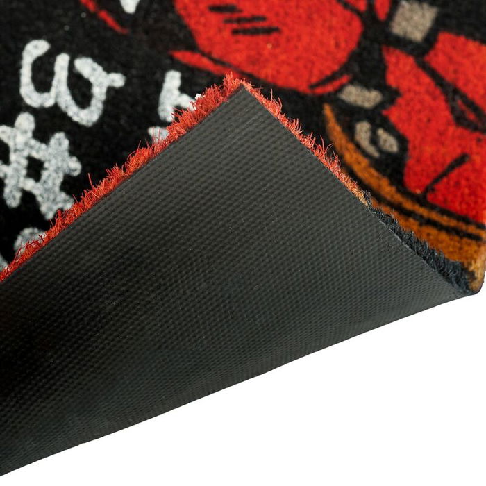 ERIK Felpudo Deadpool Marvel 60x40cm Fibra de Coco Base PVC Antideslizante