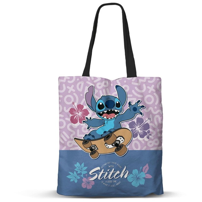 KARACTERMANIA Bolsa Shopping Skate Stitch Disney 40cm KARACTERMANIA Bolsa Shopping Skate Stitch Disney 40cm