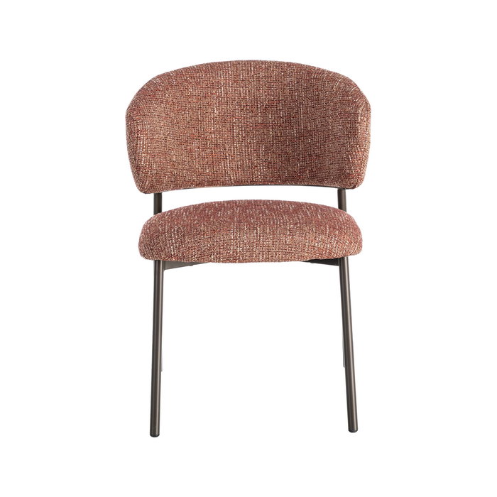 Silla Jaspeado Rojo Tejido-Metal 57 X 60 X 81 cm (Set de 2)