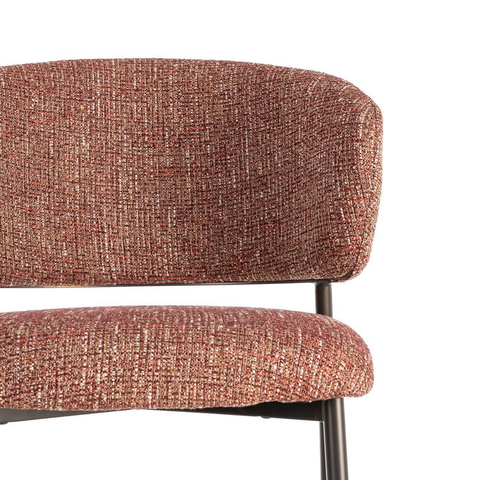 Silla Jaspeado Rojo Tejido-Metal 57 X 60 X 81 cm (Set de 2)