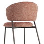 Silla Jaspeado Rojo Tejido-Metal 57 X 60 X 81 cm (Set de 2)