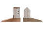 DKD Home Decor Sujetapuertas Boho Blanco Natural Pino 6 x 12 x 16 cm (12 Unidades)
