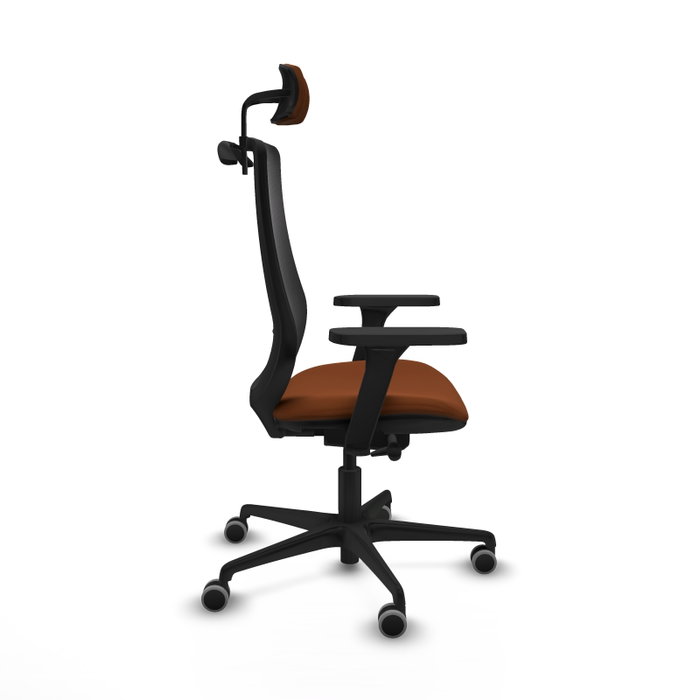 PIQUERAS Y CRESPO Silla de oficina Mardos con mecanismo Sincro/Traslack Marrón y Negro PIQUERAS Y CRESPO Silla de oficina Mardos con mecanismo Sincro/Traslack Marrón y Negro
