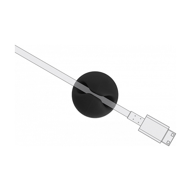 DeLOCK Set de 10 mini soportes para cables autoadhesivos negro