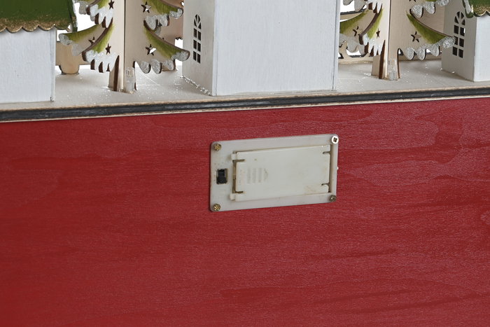 DKD Home Decor Calendario Adviento Navidad Tradicional Rojo Rosa 37.5 x 8.5 x 31 cm (2 Unidades)