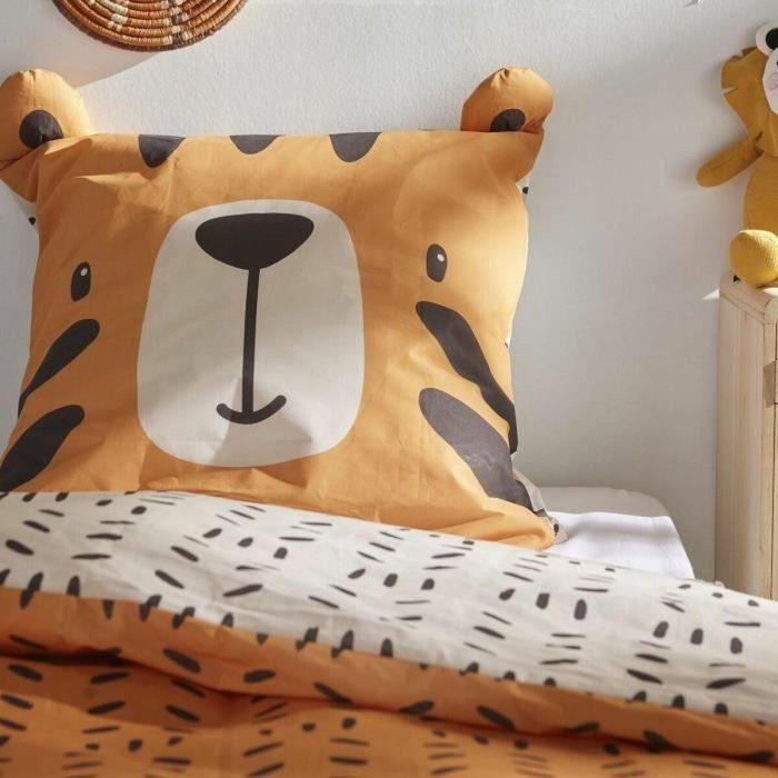 Today Juego de cama infantil Jungle con puf plegable y almacenaje, 140 x 200 cm, Algodón