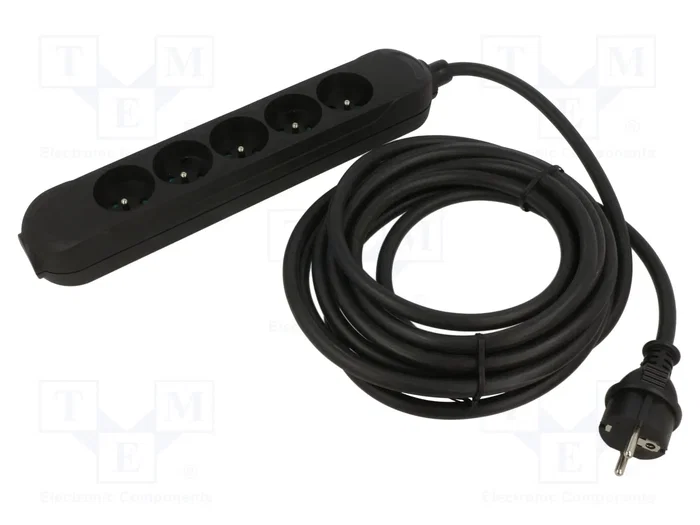 JONEX Prolongador de alimentación H05VV-F 3G2,5mm2 3m negro JONEX Prolongador de alimentación H05VV-F 3G2,5mm2 3m negro
