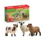Schleich 42660 Figura Trío de Ovejas Farm World, Para Niños a Partir de 3 Años, 5 x 19 x 11 cm