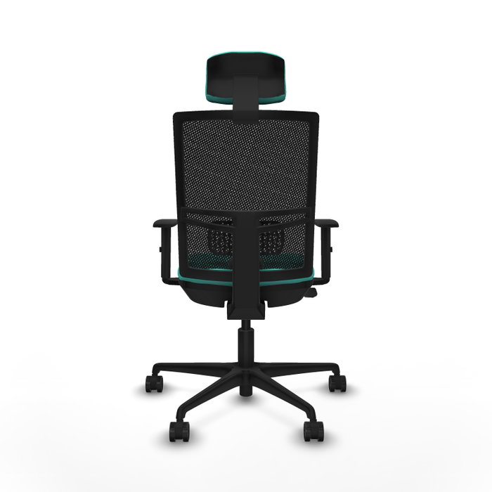 PIQUERAS Y CRESPO Silla de oficina Yunquera Sincro/Traslack Turquesa y Negro