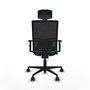 PIQUERAS Y CRESPO Silla de oficina Yunquera Sincro/Traslack Turquesa y Negro