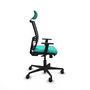 PIQUERAS Y CRESPO Silla de oficina Yunquera Sincro/Traslack Turquesa y Negro