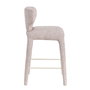 DKD Home Decor Taburete Urban Beige con Estructura de Metal y Poliéster 53 x 91.5 x 49 cm - Pack de 2 Unidades